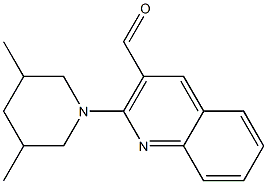 2-(3,5-dimethylpiperidin-1-yl)quinoline-3-carbaldehyde 구조식 이미지