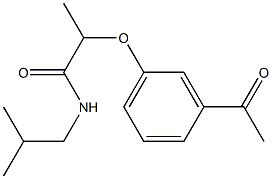 2-(3-acetylphenoxy)-N-(2-methylpropyl)propanamide 구조식 이미지