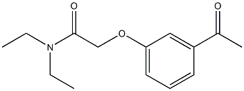 2-(3-acetylphenoxy)-N,N-diethylacetamide 구조식 이미지