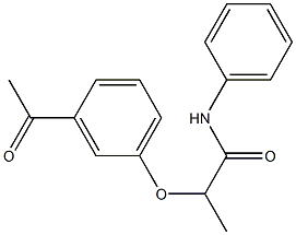 2-(3-acetylphenoxy)-N-phenylpropanamide 구조식 이미지
