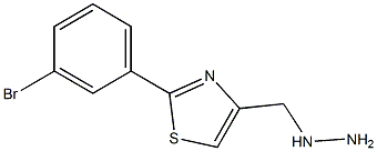 2-(3-bromophenyl)-4-(hydrazinomethyl)-1,3-thiazole 구조식 이미지