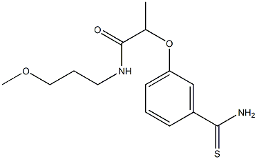 2-(3-carbamothioylphenoxy)-N-(3-methoxypropyl)propanamide 구조식 이미지