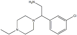 2-(3-chlorophenyl)-2-(4-ethylpiperazin-1-yl)ethanamine 구조식 이미지