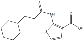 2-(3-cyclohexylpropanamido)thiophene-3-carboxylic acid 구조식 이미지