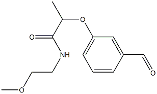 2-(3-formylphenoxy)-N-(2-methoxyethyl)propanamide 구조식 이미지