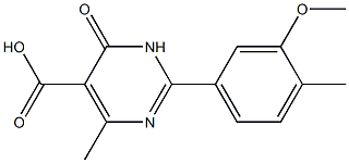 2-(3-methoxy-4-methylphenyl)-4-methyl-6-oxo-1,6-dihydropyrimidine-5-carboxylic acid Structure