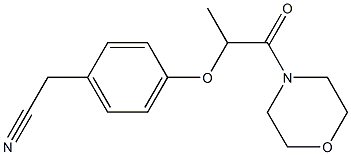 2-(4-{[1-(morpholin-4-yl)-1-oxopropan-2-yl]oxy}phenyl)acetonitrile 구조식 이미지