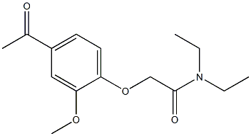 2-(4-acetyl-2-methoxyphenoxy)-N,N-diethylacetamide 구조식 이미지