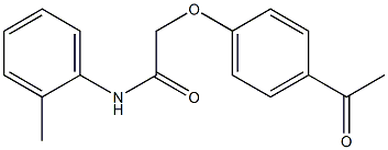 2-(4-acetylphenoxy)-N-(2-methylphenyl)acetamide 구조식 이미지