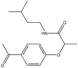 2-(4-acetylphenoxy)-N-(3-methylbutyl)propanamide Structure