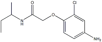 2-(4-amino-2-chlorophenoxy)-N-(sec-butyl)acetamide 구조식 이미지