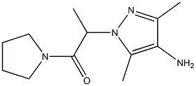 2-(4-amino-3,5-dimethyl-1H-pyrazol-1-yl)-1-(pyrrolidin-1-yl)propan-1-one Structure