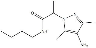 2-(4-amino-3,5-dimethyl-1H-pyrazol-1-yl)-N-butylpropanamide 구조식 이미지