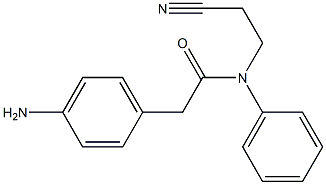 2-(4-aminophenyl)-N-(2-cyanoethyl)-N-phenylacetamide 구조식 이미지
