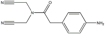 2-(4-aminophenyl)-N,N-bis(cyanomethyl)acetamide Structure