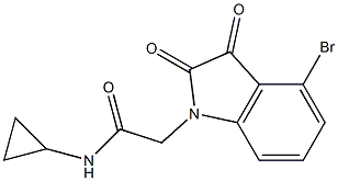 2-(4-bromo-2,3-dioxo-2,3-dihydro-1H-indol-1-yl)-N-cyclopropylacetamide 구조식 이미지