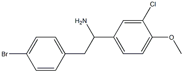 2-(4-bromophenyl)-1-(3-chloro-4-methoxyphenyl)ethan-1-amine 구조식 이미지