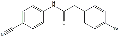 2-(4-bromophenyl)-N-(4-cyanophenyl)acetamide Structure