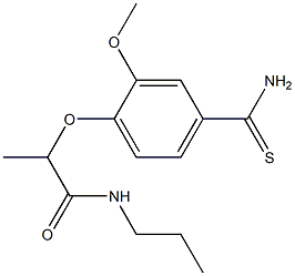 2-(4-carbamothioyl-2-methoxyphenoxy)-N-propylpropanamide Structure