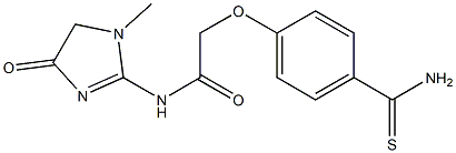 2-(4-carbamothioylphenoxy)-N-(1-methyl-4-oxo-4,5-dihydro-1H-imidazol-2-yl)acetamide 구조식 이미지