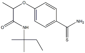 2-(4-carbamothioylphenoxy)-N-(2-methylbutan-2-yl)propanamide 구조식 이미지