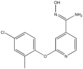 2-(4-chloro-2-methylphenoxy)-N'-hydroxypyridine-4-carboximidamide Structure