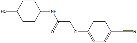 2-(4-cyanophenoxy)-N-(4-hydroxycyclohexyl)acetamide 구조식 이미지