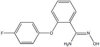 2-(4-fluorophenoxy)-N'-hydroxybenzene-1-carboximidamide 구조식 이미지