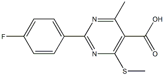 2-(4-fluorophenyl)-4-methyl-6-(methylthio)pyrimidine-5-carboxylic acid 구조식 이미지