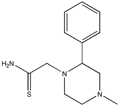 2-(4-methyl-2-phenylpiperazin-1-yl)ethanethioamide Structure