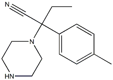 2-(4-methylphenyl)-2-(piperazin-1-yl)butanenitrile Structure
