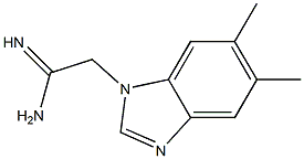 2-(5,6-dimethyl-1H-benzimidazol-1-yl)ethanimidamide 구조식 이미지