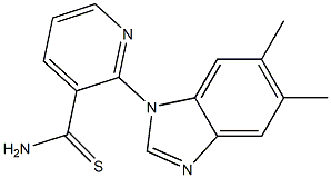 2-(5,6-dimethyl-1H-benzimidazol-1-yl)pyridine-3-carbothioamide Structure
