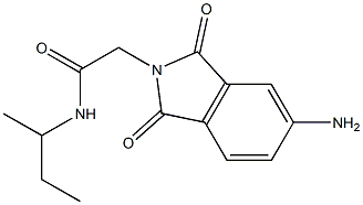 2-(5-amino-1,3-dioxo-2,3-dihydro-1H-isoindol-2-yl)-N-(butan-2-yl)acetamide Structure