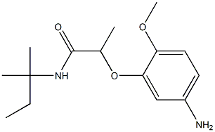 2-(5-amino-2-methoxyphenoxy)-N-(2-methylbutan-2-yl)propanamide 구조식 이미지