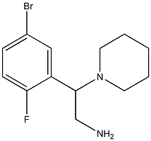 2-(5-bromo-2-fluorophenyl)-2-piperidin-1-ylethanamine Structure