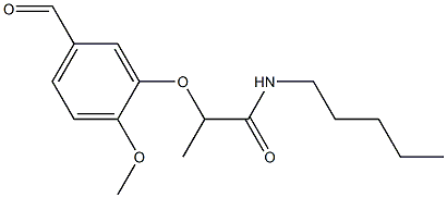 2-(5-formyl-2-methoxyphenoxy)-N-pentylpropanamide Structure