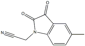 2-(5-methyl-2,3-dioxo-2,3-dihydro-1H-indol-1-yl)acetonitrile 구조식 이미지