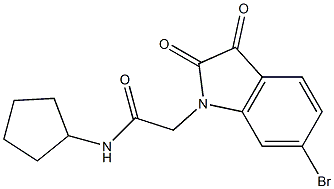 2-(6-bromo-2,3-dioxo-2,3-dihydro-1H-indol-1-yl)-N-cyclopentylacetamide Structure