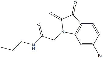 2-(6-bromo-2,3-dioxo-2,3-dihydro-1H-indol-1-yl)-N-propylacetamide 구조식 이미지