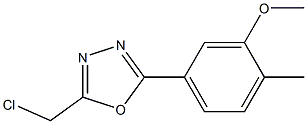 2-(chloromethyl)-5-(3-methoxy-4-methylphenyl)-1,3,4-oxadiazole 구조식 이미지