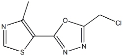 2-(chloromethyl)-5-(4-methyl-1,3-thiazol-5-yl)-1,3,4-oxadiazole Structure