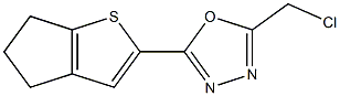 2-(chloromethyl)-5-{4H,5H,6H-cyclopenta[b]thiophen-2-yl}-1,3,4-oxadiazole 구조식 이미지