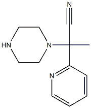 2-(piperazin-1-yl)-2-(pyridin-2-yl)propanenitrile Structure