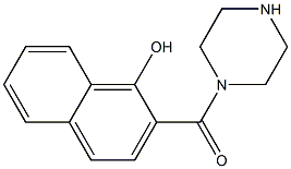 2-(piperazin-1-ylcarbonyl)-1-naphthol Structure