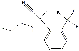 2-(propylamino)-2-[2-(trifluoromethyl)phenyl]propanenitrile 구조식 이미지