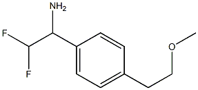 2,2-difluoro-1-[4-(2-methoxyethyl)phenyl]ethan-1-amine 구조식 이미지