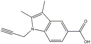 2,3-dimethyl-1-(prop-2-yn-1-yl)-1H-indole-5-carboxylic acid Structure