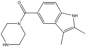 2,3-dimethyl-5-(piperazin-1-ylcarbonyl)-1H-indole Structure