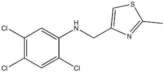 2,4,5-trichloro-N-[(2-methyl-1,3-thiazol-4-yl)methyl]aniline Structure